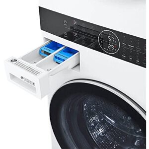 LG WKEX200HWA Compact 2 in 1 Laundry and Dryer Combo 27 Inch Washing machine 6 cycles, Laundry Center, Energy Star Certified, Washtower, Wrinkle Free, Wifi and Turbosteam technology with sensor for house and apartment in white