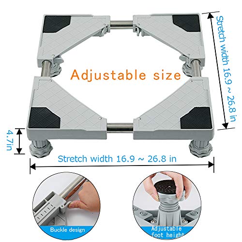 Watsonda Washing Machine Stand Multi-functional Movable Adjustable Base Mobile Roller for Washing Machine, Dryer and Refrigerator(4feets)