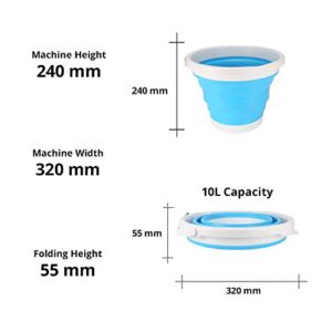 D&T Foldable Mini Tub Washing Machine, Portable Compact Ultrasonic Turbine USB Washer for Apartments, Laundry, Camping Dorms, Home Travel Business Trips