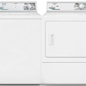 Speed Queen Top Load LWN432SP115TW01 26"" Washer with LDG30RGS113TW01 27"" Gas Dryer Commercial Laundry Pair in White