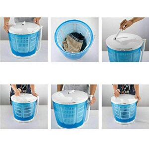 Mini Washing Machine Portable Washing Handle Tool Manual Compact Washer Traveling Outdoor Compact Spin Dryer Hand-operated Washer and Dryer Combo