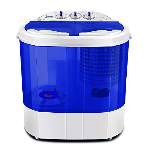 MengK ZOKOP XPB30-RS3 10.4Lbs Semi-Automatic Twin Tube Washing Machine US Standard White & Blue