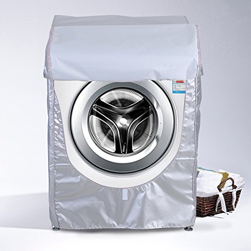 Silver Washing Machine Cover Waterproof Sunscreen Cover Front Load Washer Dryer Coat Protection Washer Cover