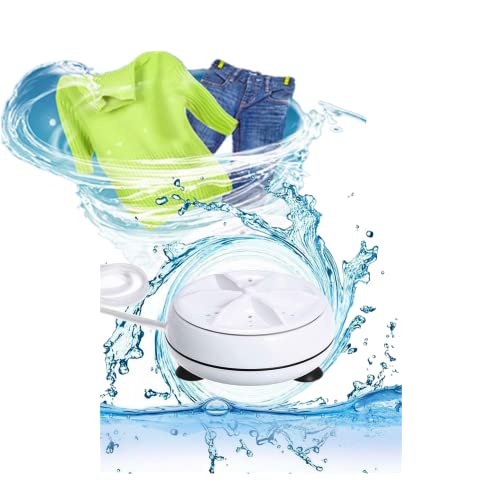 BYCZ Portable Mini Dishwasher & Washing Machine - Turbine Washing Machine Portable Turbo Washer, 3in1 Dishwashers Mini Lights Ultrasonic Waves Convenient Travel Home Business Travel USB