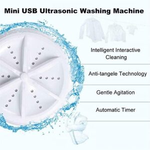 BYCZ Portable Mini Dishwasher & Washing Machine - Turbine Washing Machine Portable Turbo Washer, 3in1 Dishwashers Mini Lights Ultrasonic Waves Convenient Travel Home Business Travel USB