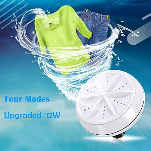 BYCZ Portable Mini Dishwasher & Washing Machine - Turbine Washing Machine Portable Turbo Washer, 3in1 Dishwashers Mini Lights Ultrasonic Waves Convenient Travel Home Business Travel USB