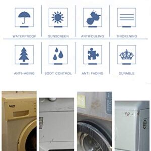 Washing Machine Cover for Top Load Washing Machine Protector Washer Dryer Covers for Automatic Compact Washer Top Loading Balcony Lavadora Waterproof Dustproof Sunproof Oxford (M(W22D22H36in))