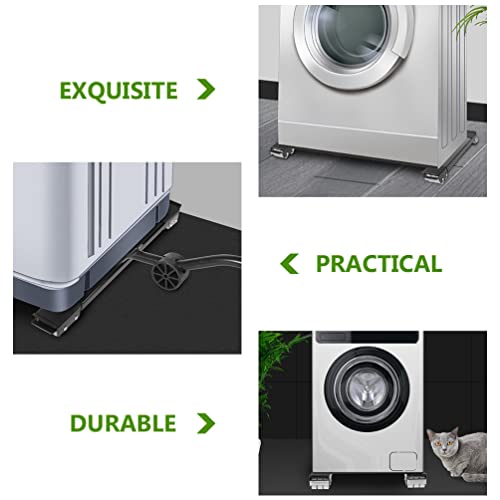 DOITOOL Furniture Washing Machine Dolly Extendable Appliance Rollers Washing Machine Stand Wheels Fridge Appliance Dolly Movers Mobile Washer and Dryer Moving Base