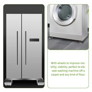 DOITOOL Furniture Washing Machine Dolly Extendable Appliance Rollers Washing Machine Stand Wheels Fridge Appliance Dolly Movers Mobile Washer and Dryer Moving Base