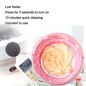 Portable Washing Machine,Mini Folding Washing Machine,Lightweight Compact Washing Machine for Baby Clothes Underwear Camping Travelling Apartment Dorms 7L 1.9KG (Pink)