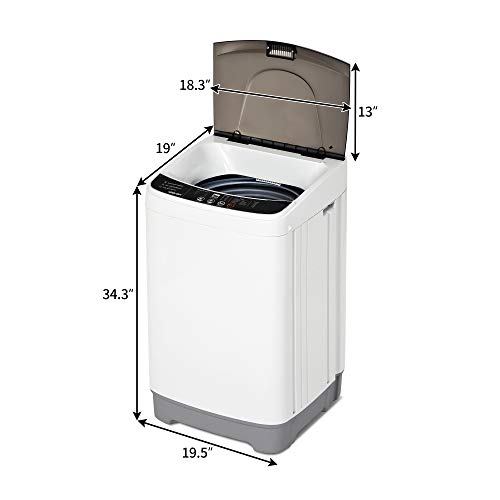 Yileiduo Full-Automatic Washing Machine, Portable Compact Laundry 12 lbs Load Capacity Washer with 10 Washing Programs, Ideal for Dormitory, Apartments, RV, Laundry Room