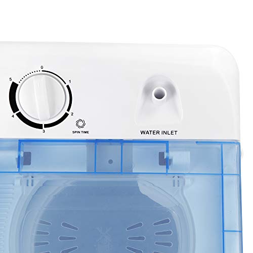 SUPER DEAL Portable Washer Mini Twin Tub Washing Machine 17.6 lbs w/78.8'' Inlet Hose, Gravity Drain Pump, For Camping, Apartments, Dorms, College Rooms, RV's, Delicates and more