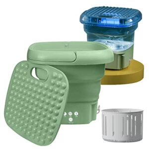 portable washer,foldable mini small portable washer and dryer for apartment dorms,camping,travel,gifts for friends or family (new for 2022,green)