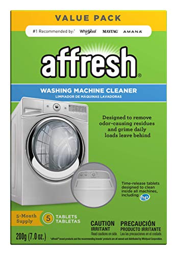 everydrop by Whirlpool Ice and Water Refrigerator Filter 4, EDR4RXD1, Single-Pack & Affresh Washing Machine Cleaner, Cleans Front Load and Top Load Washers, Including HE, 5 Tablets