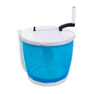 portable manual non-electric washing machine and clothes spin dryer, crank handle counter top washer/dryer for camping, rv’s,apartments