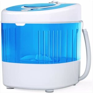 portable mini washer, timed with spin dryer, wash capacity 7.7 lbs, small semi-auto compact washer, durable design washer energy efficient, spin controller