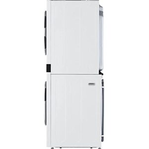 LG WKEX200H Single Unit Washtower With Center Control 4.5 Cu.Ft. Front Load Washer & 7.4 Cu.Ft. Electric Dryer (White)