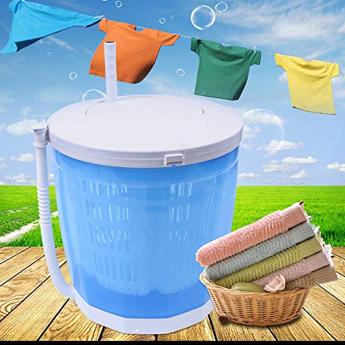 Portable Washing Machine, Hand-operated Mini Washer, Compact and Non- Electric, Outdoor Washer Spin Dryer for Dorms, Apartments, Camping, Travelling