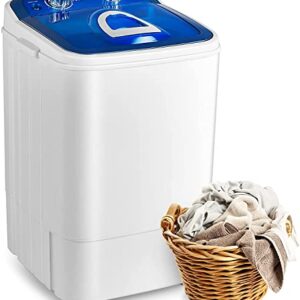 MamaHome DF-X4608-Blue Washing Machine Small Semi-Automatic Compact Washer Spin Cycle Basket, XPB46-1208-Blue, Blue