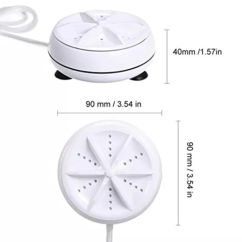 Jiajaja 2 in 1 Portable Washing Machine Ultrasonic Turbo Washer with Usb Cable Convenient for Travel Camping Home Business Trip Accessories Mini Tool, Multicolor, 90x90x40mm / 3.54x3.54x1.57in