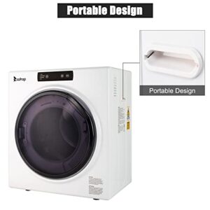 Compact Laundry Dryer, 110V 1300W 3.5 Cuft Electric Compact Portable Clothes Laundry Dryer with Stainless Steel Tub LCD Screen Household Dryer 5kg Drum Dryer 3 Pieces of Filter Cotton