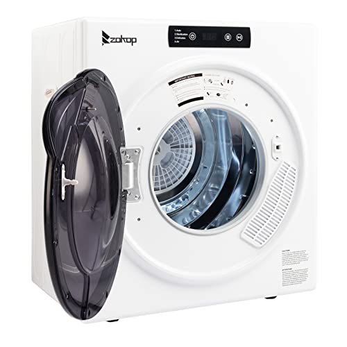 Compact Laundry Dryer, 110V 1300W 3.5 Cuft Electric Compact Portable Clothes Laundry Dryer with Stainless Steel Tub LCD Screen Household Dryer 5kg Drum Dryer 3 Pieces of Filter Cotton