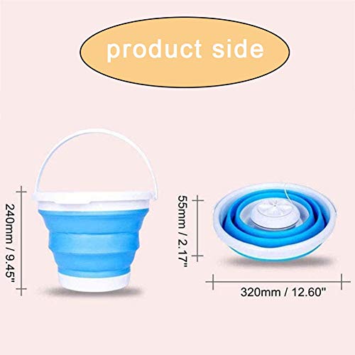 Forart Portable Washing Machine Folding Bucket Ultrasonic Washing Machine Portable Lazy Magic Laundry Machine for Home Camping Travel