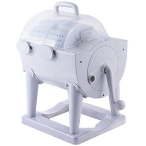 portable compact non-electric washing machine mini washer with spin dryer hand powered rv laundry machine