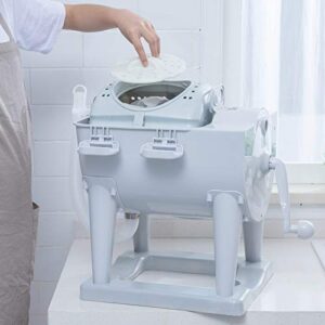 Portable Compact Non-electric Washing Machine Mini Washer with Spin Dryer Hand Powered RV Laundry Machine
