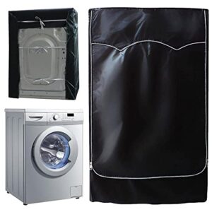 chengjing roller washing machine cover, waterproof zippered washer storage bag with silver-plated pu coating, external top load washer protection bag for home