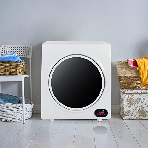 Winado Compact Laundry Dryer 9lbs Capacity, 2.6 cu.ft Portable Clothes Dryer, Front Load Dryer w/LED Control Screen, Stainless Steel Drum for Apartment Home Dorm 110V 1400W