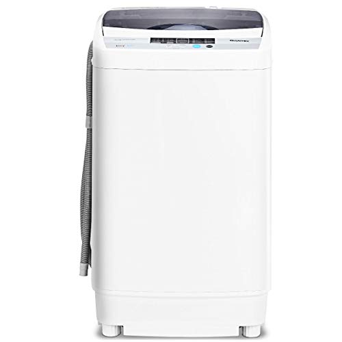 RELAX4LIFE Full-Automatic Washing Machine Portable Washer 9.92 lbs Capacity with 10 Programs & 8 Water Levels, Child Lock and Imbalance Adjustment Compact Laundry Washer for Dorm, Apartment, RVs