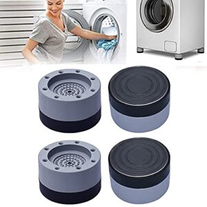 4pcs shock and noise cancelling washing machine support,washer and dryer anti-vibration pads, washing machine foot pads for all washing machine detachable pads for fridge and dryer raise height