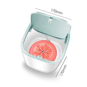 Mini Washing Machine Portable turbo Washers -USB underwear Panties Small Cleaning Mchine -Lightweight Travel Laundry Washer- For Camping Apartments Dorms Business (White)