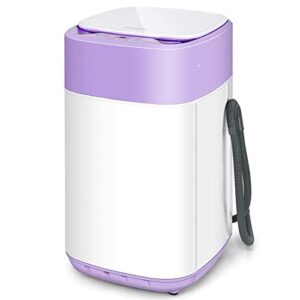 mayjooy portable washing machine, 8lbs full-automatic washer and spinner combo w/6 programs, 6 water levels & built-in drain pump, 2-in-1 compact laundry washer for rv/dorm/apt (purple)