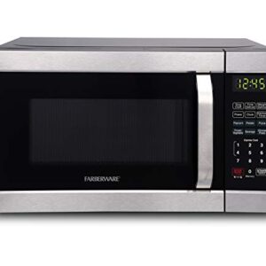 Farberware Classic Microwave Oven, 0.7 Cu. Ft., 700-Watt, with Child Lock, Brushed Stainless Steel