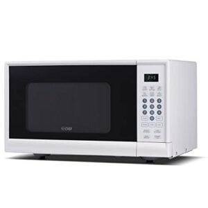 commercial chef chm990w 900 watt counter top microwave oven, 0.9 cubic feet, white cabinet