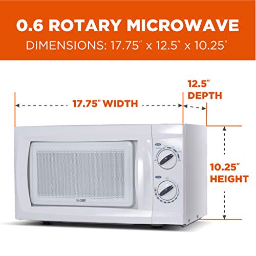 Commercial Chef CHM660 Counter Top Microwave, 0.6 Cubic Feet