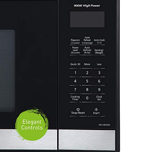 Panasonic NN-SB458S Compact Microwave, 0.9 cft, Stainless Steel