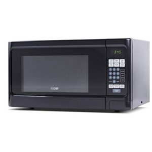 countertop 1.1 cubic feet microwave oven, 1000 watt, black front with black cabinet, commercial chef chcm11100b