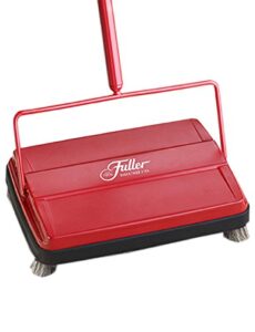 fuller brush 17052 electrostatic carpet & floor sweeper – 9″ cleaning path – lightweight – ideal for crumby messes – works on carpets & hard floor surfaces red