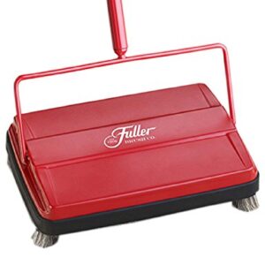 Fuller Brush 17052 Electrostatic Carpet & Floor Sweeper - 9" Cleaning Path - Lightweight - Ideal for Crumby Messes - Works On Carpets & Hard Floor Surfaces Red