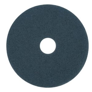 3m cleaner floor pad 5300, 12″ diameter, blue (case of 5)