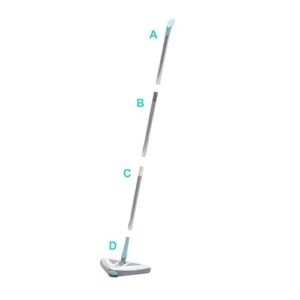 Zippi Sweeper, Powerful and Lightweight Sweeper, Perfect for Carpet Hardwood and Tile, Triangular Design Allows for Sweeping in Corners