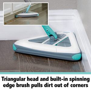 Zippi Sweeper, Powerful and Lightweight Sweeper, Perfect for Carpet Hardwood and Tile, Triangular Design Allows for Sweeping in Corners