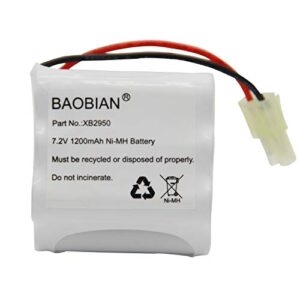 baobian xb2950 7.2v 1200mah ni-mh battery pack compatible with shark v2950 v2950a v2945z v2945 floor & carpet sweeper