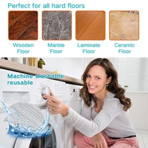 Home Times Vacuum Mop Replacement Pads For Roborock MaxV/ S7 MaxV Plus/ S7 MaxV Ultra/ S7/ S7+ Reusable Hard Floor Cloth Expert Wet Replacement Microfiber Soft Pad (4 Silver Ion Mop Pads)