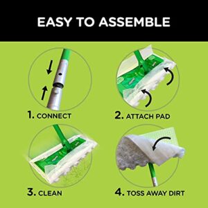 Swiffer Sweeper Dry + Wet Multi Sweeping Kit (1 Sweeper, 7 Dry Cloths, 3 Wet Cloths)