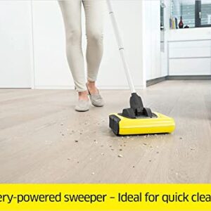 Karcher KB 5 Lightweight Multi-Surface Cordless Electric Floor Sweeper Broom - Ideal for Fur, Hair, Dirt, & Debris - 8.25" Cleaning Width, 30 Minute Runtime
