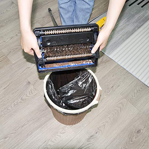 EZ SPARES Quiet Carpet Sweeper, Floor Sweeper with Horsehair Roller Brush Strong,Suitable for Carpet Cleaning Power,Bristle Sweeper,Great for House,Office,Kitchen,Carpet(Blue)